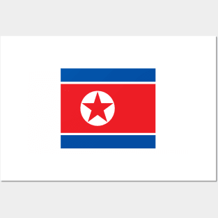 North Korea flag Posters and Art